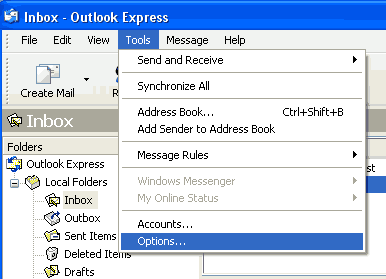Step 1 How to backup e-mail form Microsoft Outlook Express - Step 1 of 5