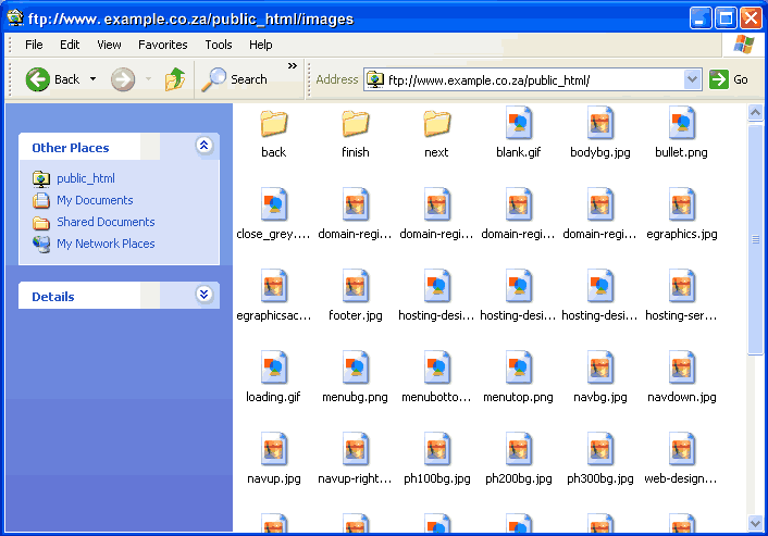 Step 4 How to Windows Explorer to upload files to your site - Step 4 of 6