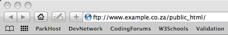 Step 1 How to use Safari on Mac to upload files to your site - Step 1 of 4
