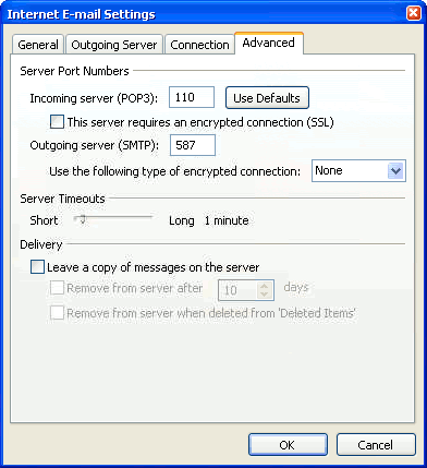 Step 8 Set up an e-mail account on Microsoft Outlook 2007 - Step 8 of 9