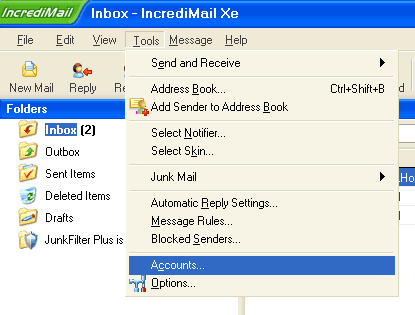 Step 1 Set up an e-mail account on IncrediMail - Step 1 of 10