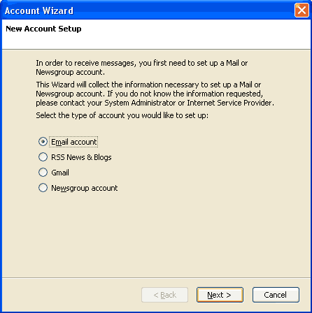 Step 2 Set up an e-mail account on Mozilla Thunderbird - Step 2 of 10