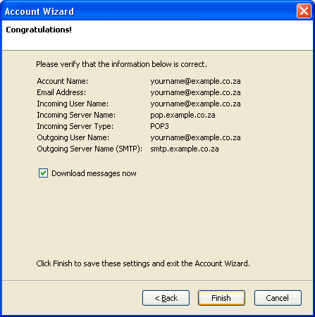 Step 7 Set up an e-mail account on Mozilla Thunderbird - Step 7 of 10