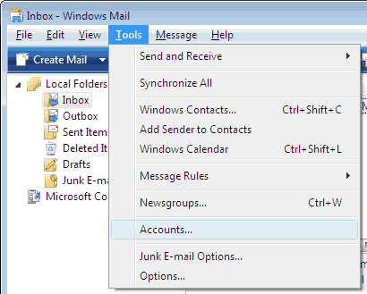 Step 1 Set up an e-mail account on Windows Mail - Step 1 of 10