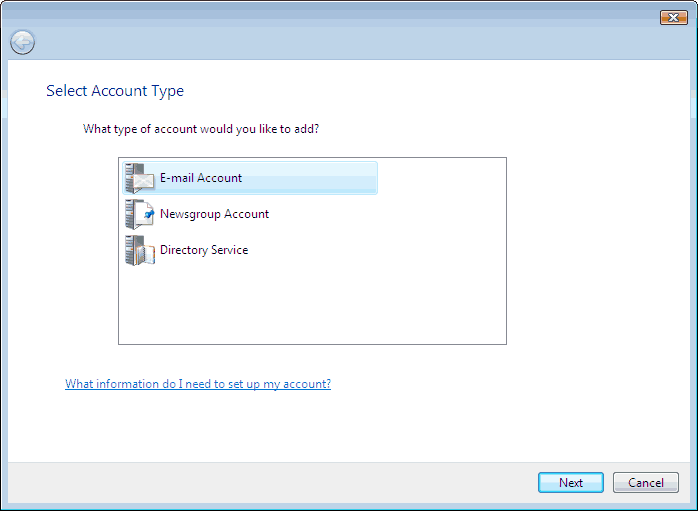 Step 3 Set up an e-mail account on Windows Mail - Step 3 of 10